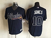 Atlanta Braves #10 Chipper Jones Navy Blue New Cool Base Stitched Baseball Jersey,baseball caps,new era cap wholesale,wholesale hats